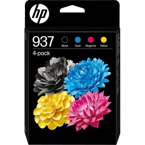 Pack de Tinteiros HP 937 - Preto, Ciano, Amarelo, Magenta Discount