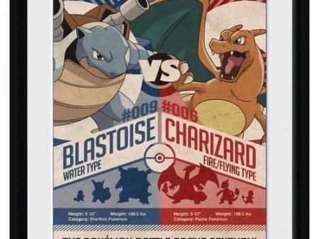 Poster Emoldurado Pokemon Red Vs Blue For Cheap