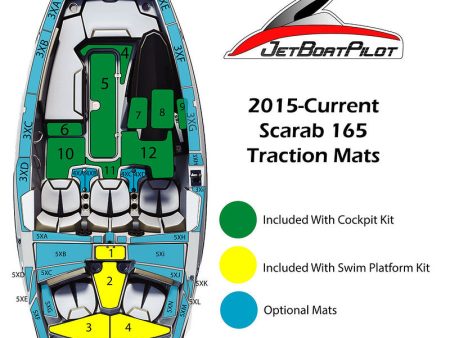 Tri-Color Marine Mat for Scarab 165 (15-Current MY) Sale