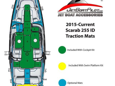 Marine Mat Aft Rail Mats for Scarab 255 ID (2015-Current MY) Hot on Sale