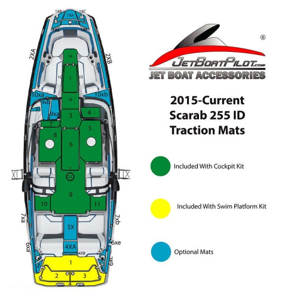 Tri-Color Marine Mat for Scarab 255 ID (15-Current MY) Supply