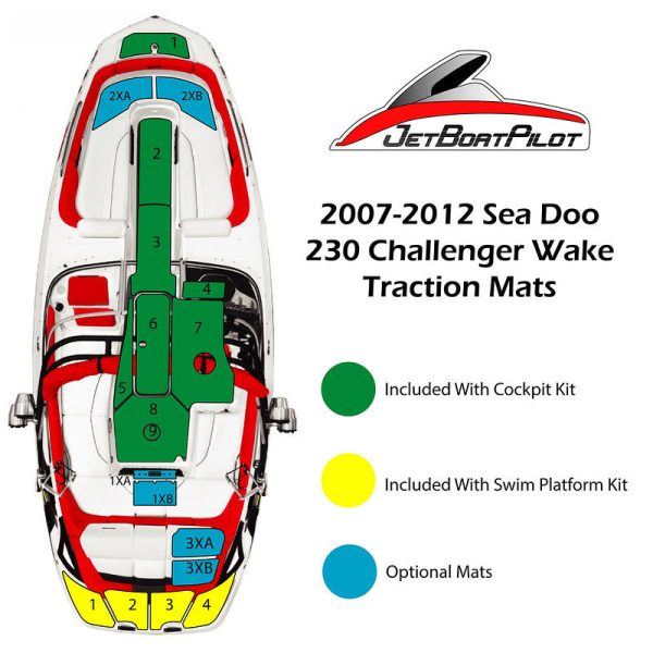 Tri-Color Marine Mat for Sea-Doo 230 Wake  (07-12 MY) Hot on Sale