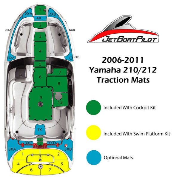 Marine Mat Bow Logo Mat for Yamaha 21 Foot Sport Boats (2006-2011) Sale