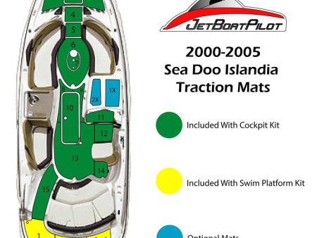 Tri-Color Marine Mat for Sea-Doo Islandia (00-09 MY) Online Sale