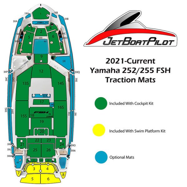 Marine Mat Gunnel Top Mats for Yamaha 252 255 FSH (21-Current MY) Supply