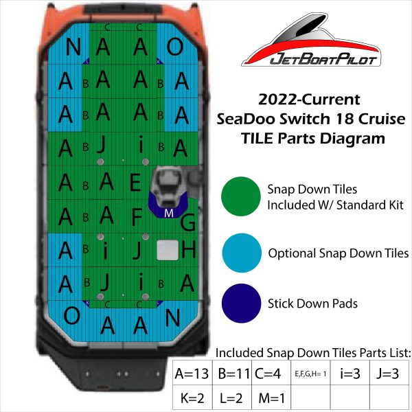 A La Carte Marine Mat Tiles For SeaDoo Switch | Part O Online Sale