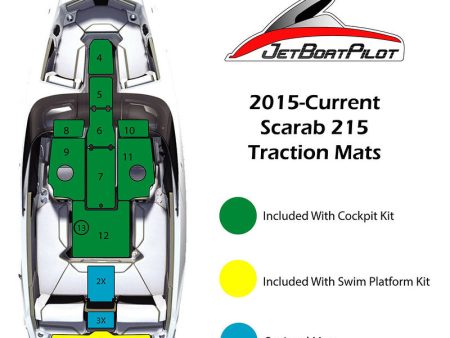 Tri-Color Marine Mat for Scarab 215 (14-Current MY) Hot on Sale