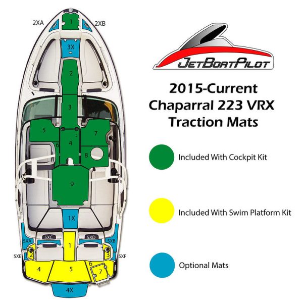 Tri-Color Marine Mat for Vortex 223 (2015-2021 MY) For Discount