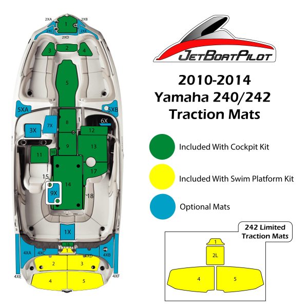 Marine Mat Engine Bay Mats For Yamaha 24 Foot Boats (10-14 MY) Hot on Sale