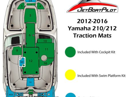 Tri-Color Marine Mat for Yamaha 21 Foot Sport Boats (12-16 MY) Sale