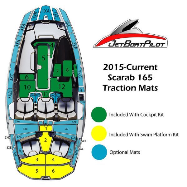 Marine Mat Grab Handle Kit For Scarab 165 (2015-Current MY) For Sale