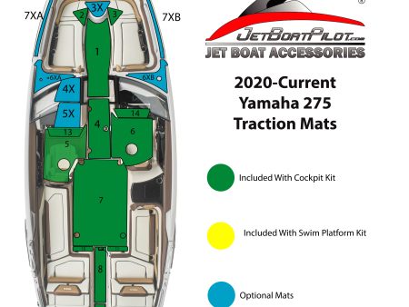 Tri-Color Marine Mat for Yamaha 27 Foot Sport Boats (19-Current MY) Cheap