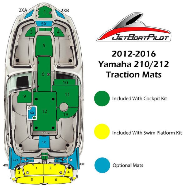 Marine Mat Bow Step Mat for Yamaha 21 Foot Sport Boats (2012-2016) Online